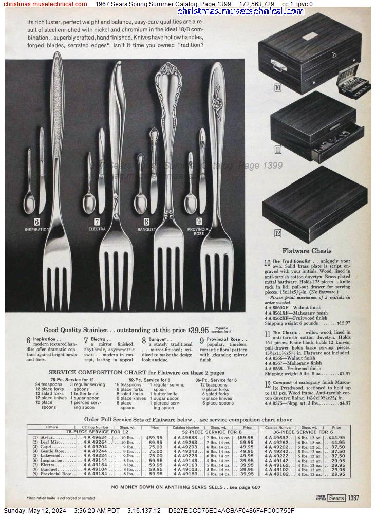 1967 Sears Spring Summer Catalog, Page 1399