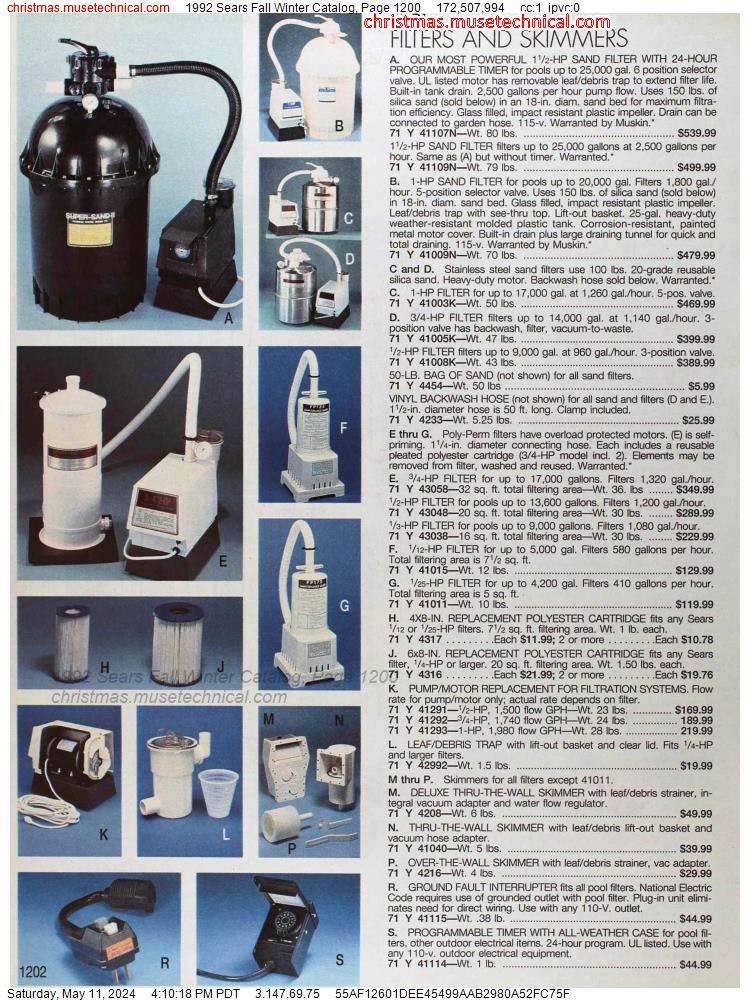 1992 Sears Fall Winter Catalog, Page 1200