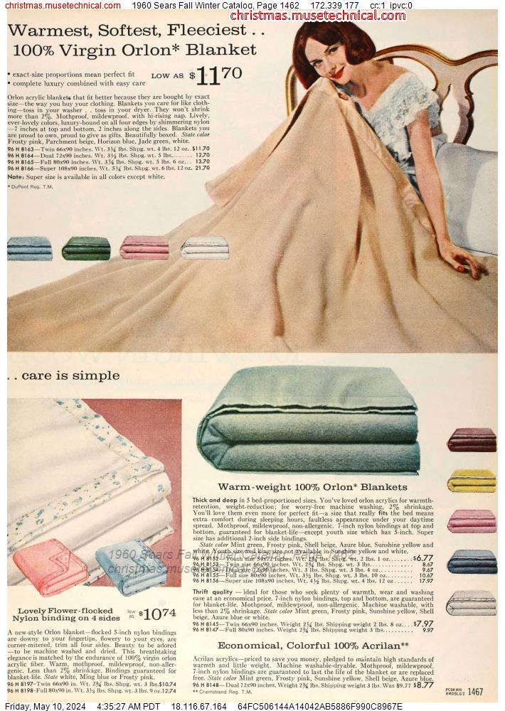1960 Sears Fall Winter Catalog, Page 1462