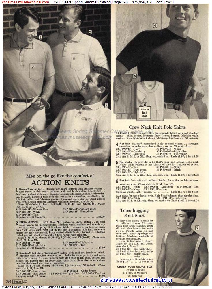 1968 Sears Spring Summer Catalog, Page 390