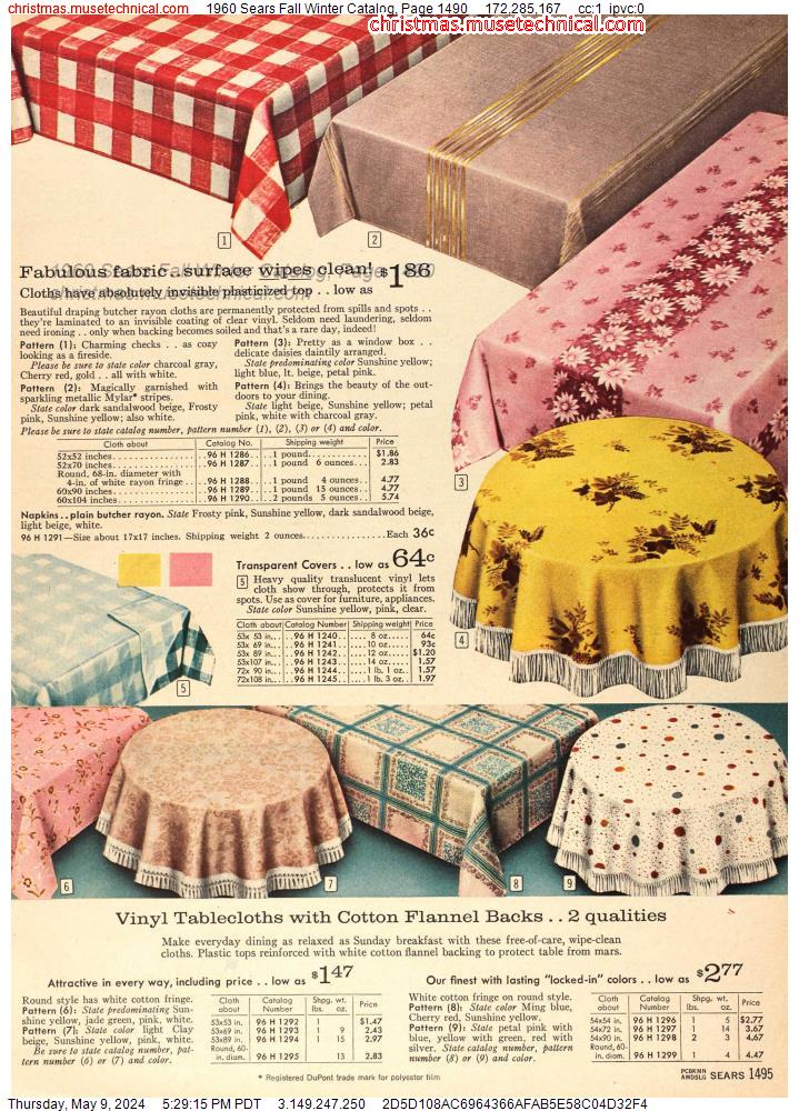 1960 Sears Fall Winter Catalog, Page 1490