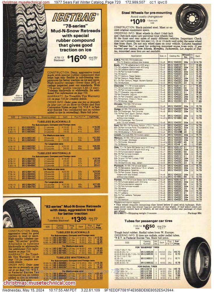 1977 Sears Fall Winter Catalog, Page 720