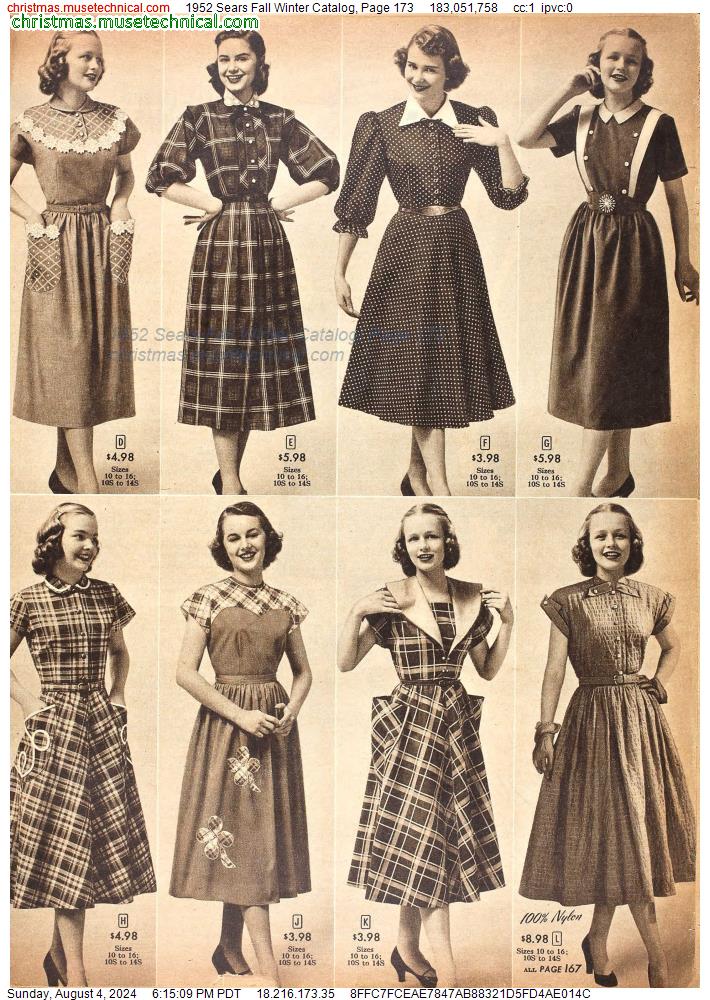 1952 Sears Fall Winter Catalog, Page 173