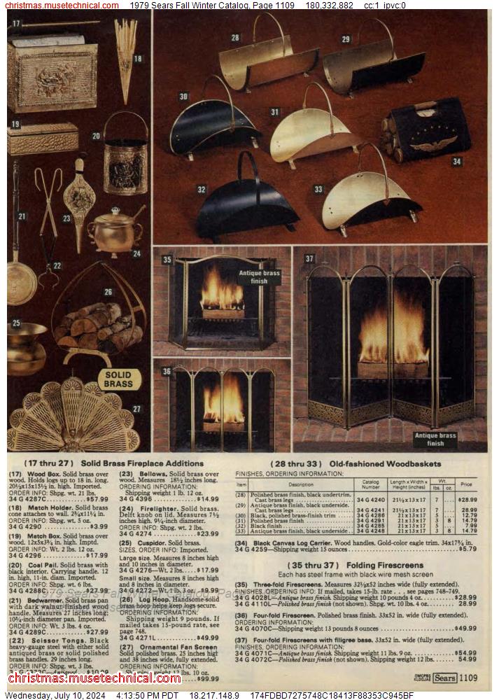 1979 Sears Fall Winter Catalog, Page 1109