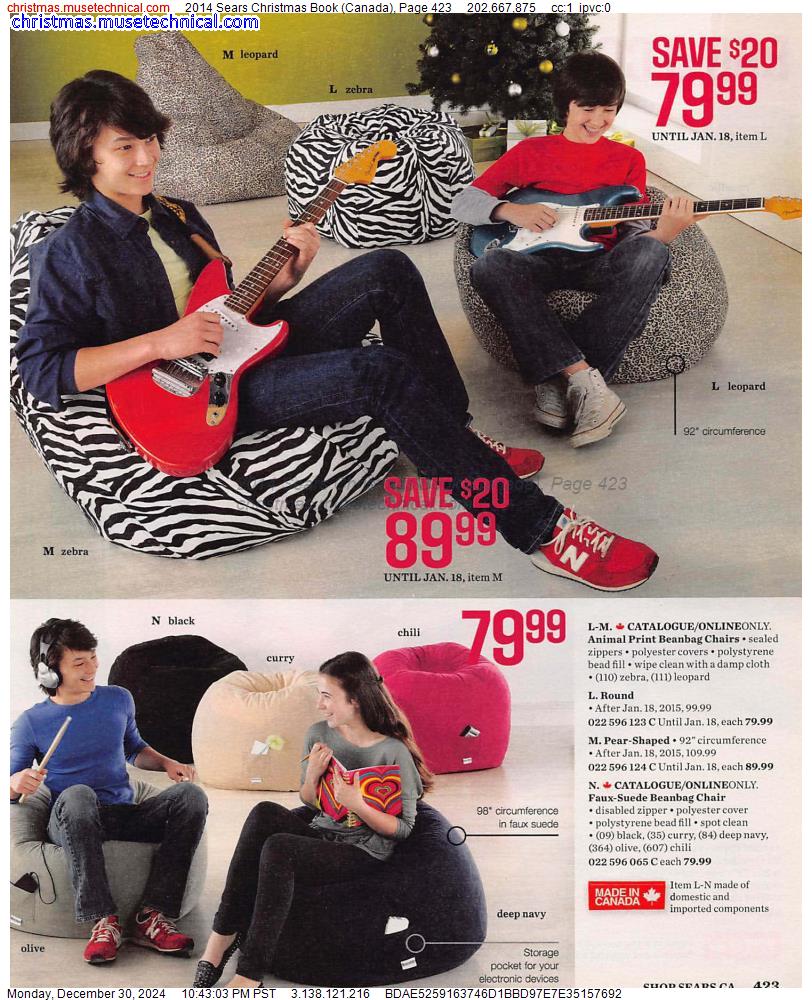 2014 Sears Christmas Book (Canada), Page 423