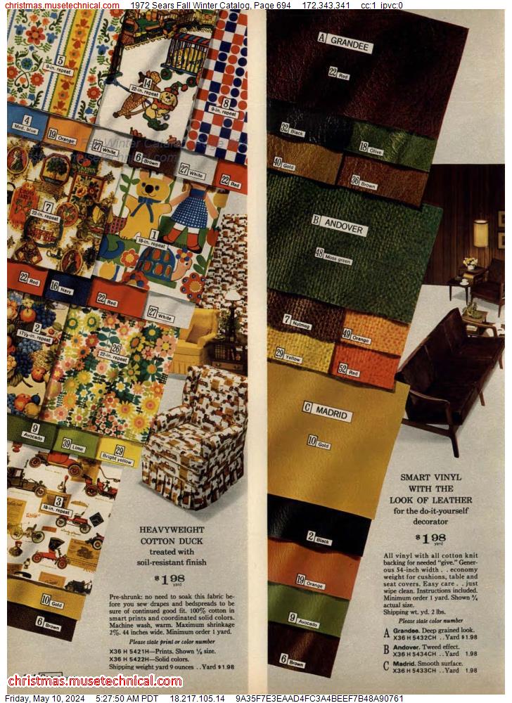 1972 Sears Fall Winter Catalog, Page 694