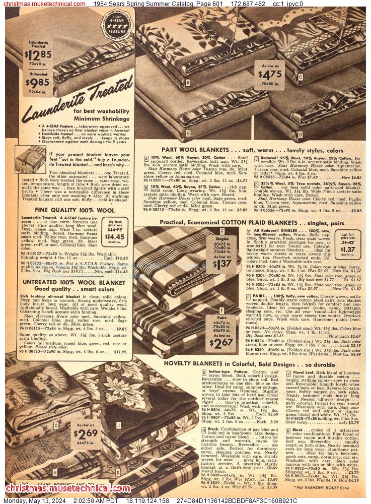 1954 Sears Spring Summer Catalog, Page 601