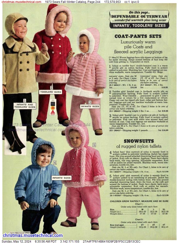 1973 Sears Fall Winter Catalog, Page 244