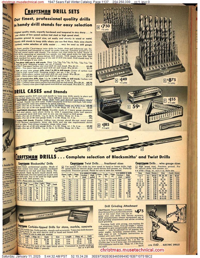 1947 Sears Fall Winter Catalog, Page 1137