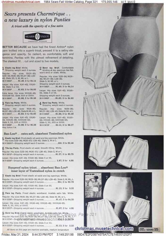 1964 Sears Fall Winter Catalog, Page 321