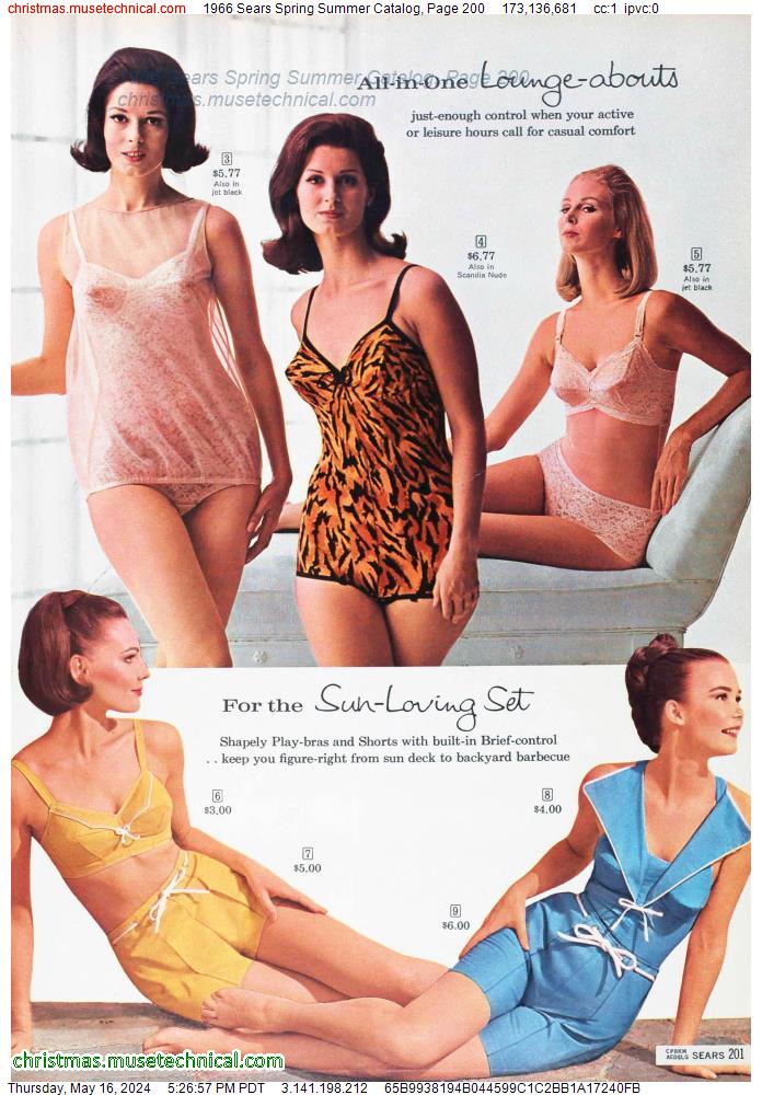 1966 Sears Spring Summer Catalog, Page 200