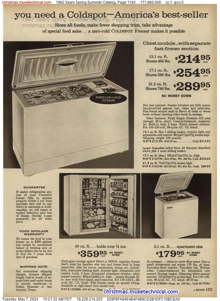 1962 Sears Spring Summer Catalog, Page 1193