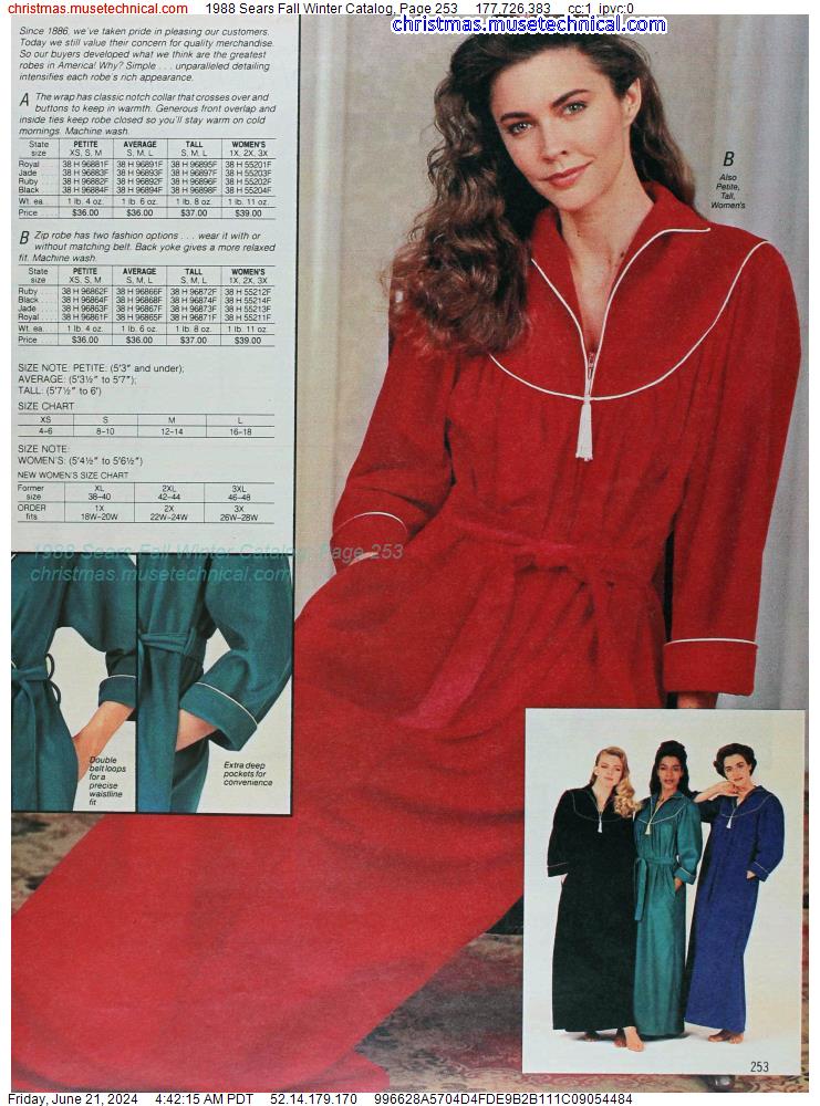 1988 Sears Fall Winter Catalog, Page 253
