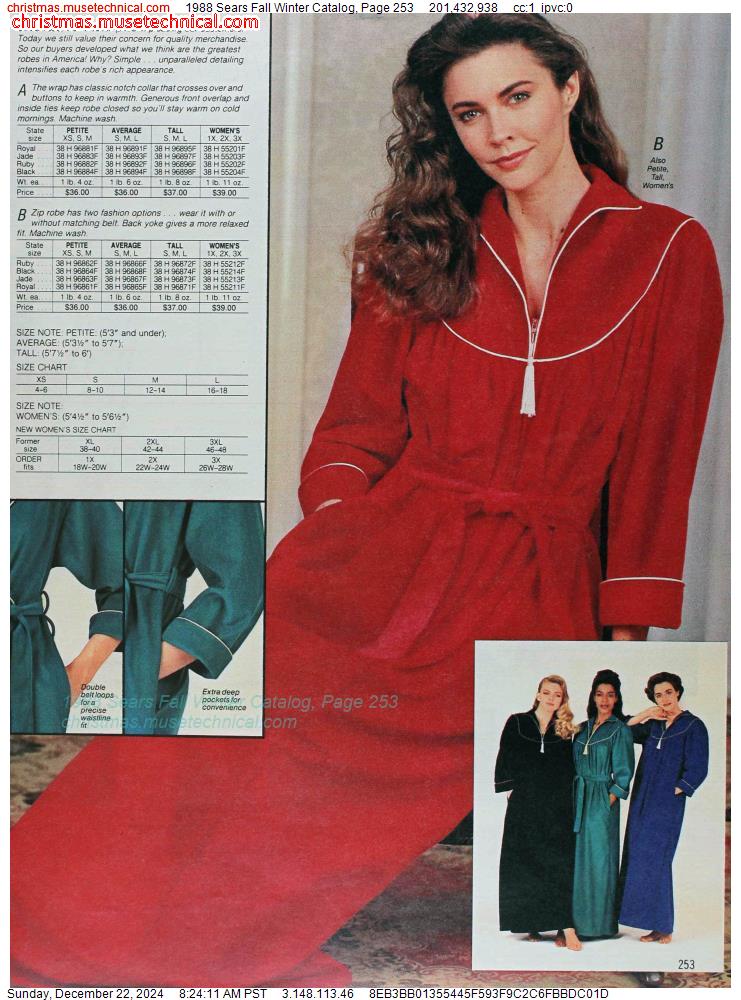 1988 Sears Fall Winter Catalog, Page 253