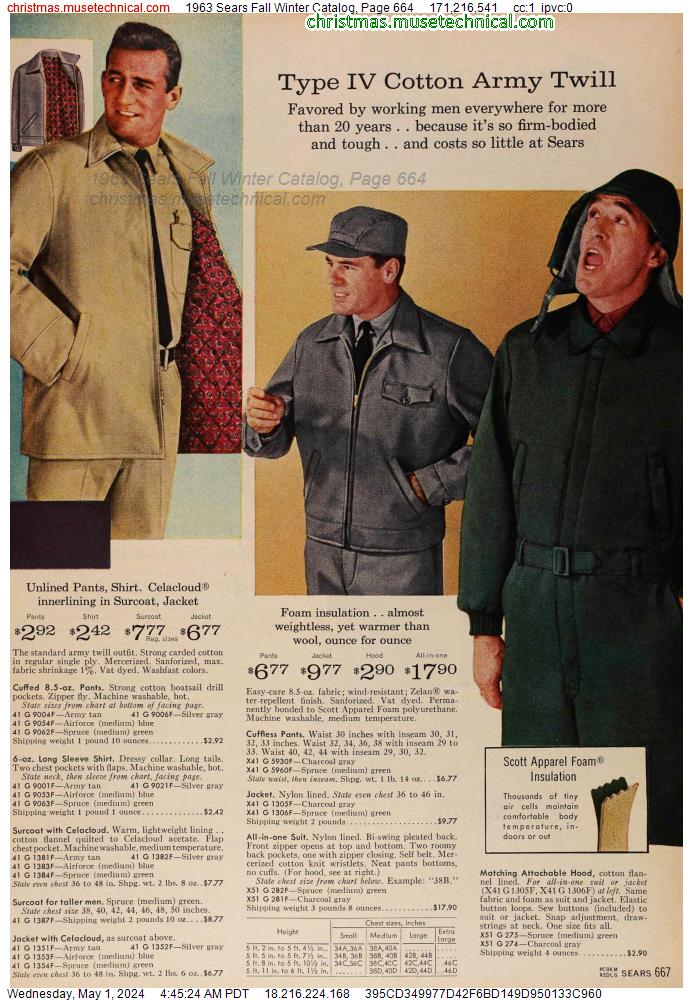 1963 Sears Fall Winter Catalog, Page 664