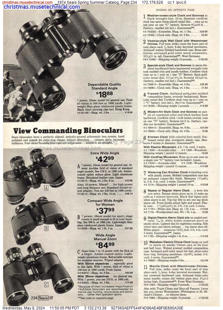 1974 Sears Spring Summer Catalog, Page 234