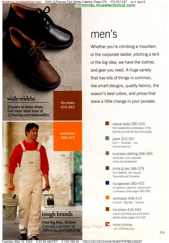 2003 JCPenney Fall Winter Catalog, Page 279
