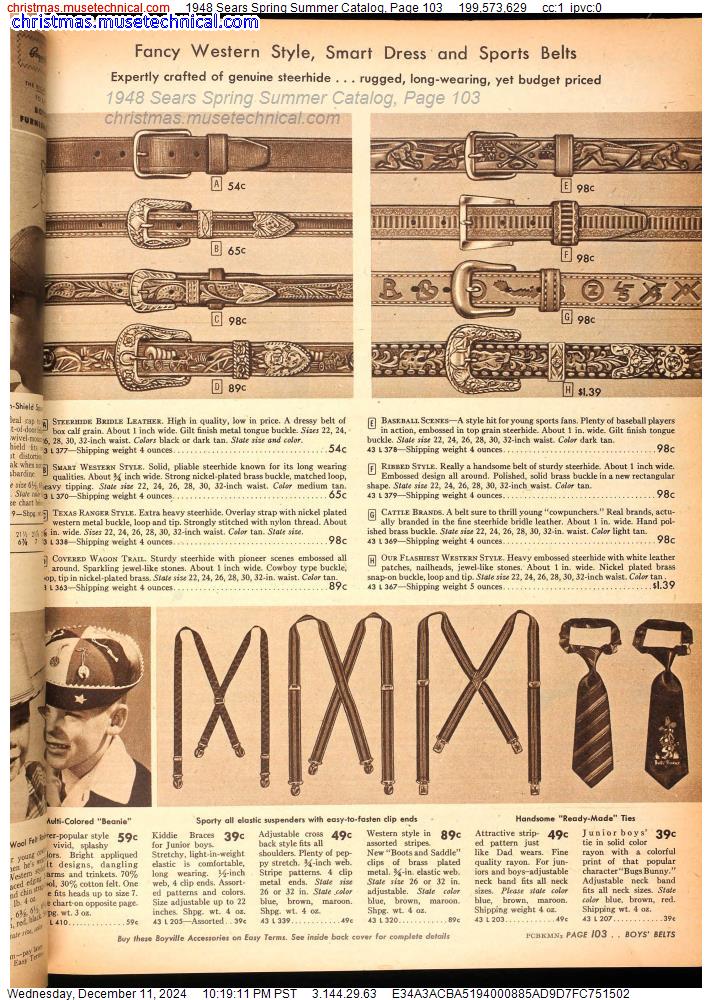 1948 Sears Spring Summer Catalog, Page 103