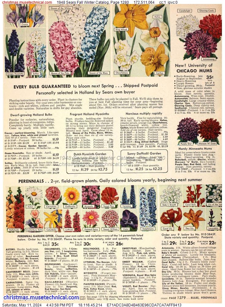 1948 Sears Fall Winter Catalog, Page 1280
