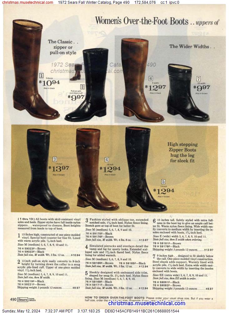 1972 Sears Fall Winter Catalog, Page 490