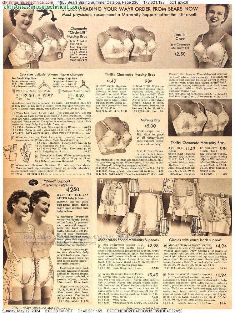 1955 Sears Spring Summer Catalog, Page 236