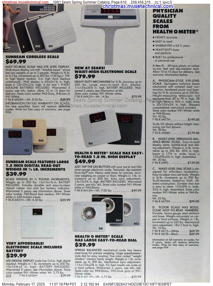 1991 Sears Spring Summer Catalog, Page 610