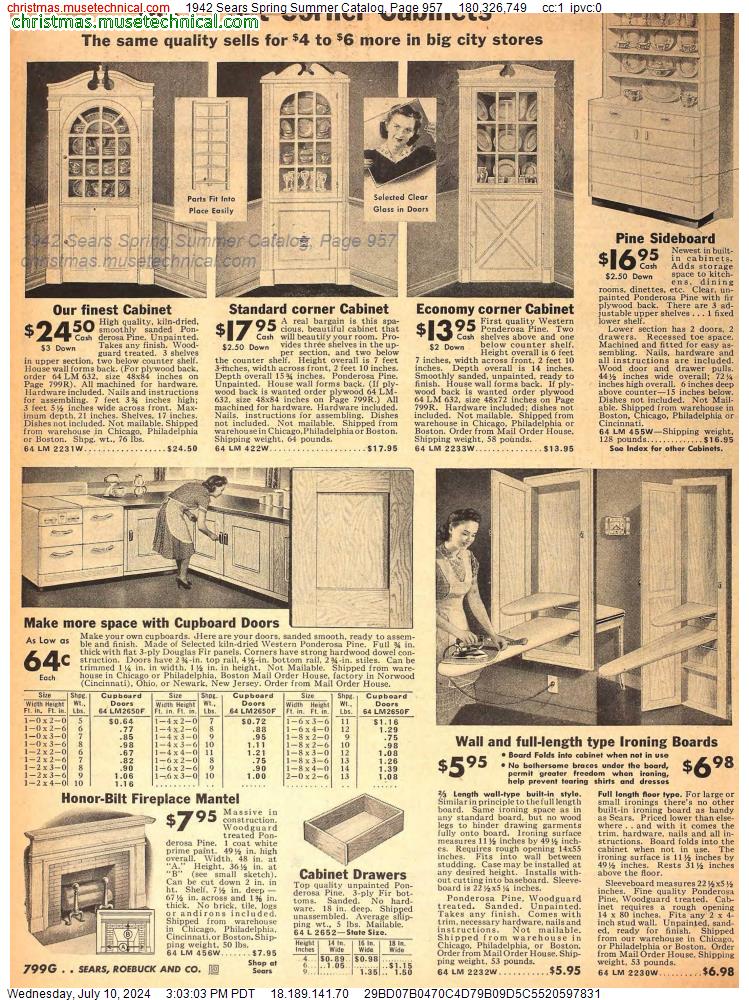 1942 Sears Spring Summer Catalog, Page 957