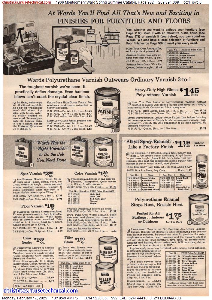 1966 Montgomery Ward Spring Summer Catalog, Page 982