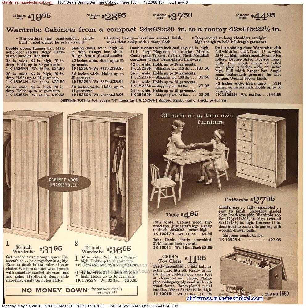 1964 Sears Spring Summer Catalog, Page 1534