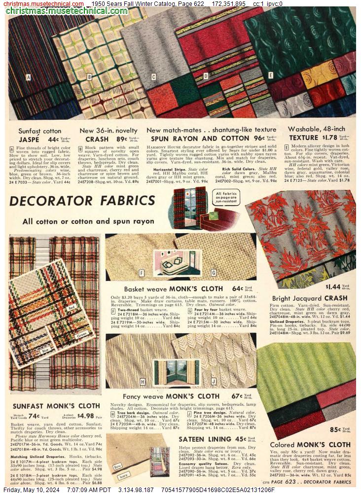 1950 Sears Fall Winter Catalog, Page 622