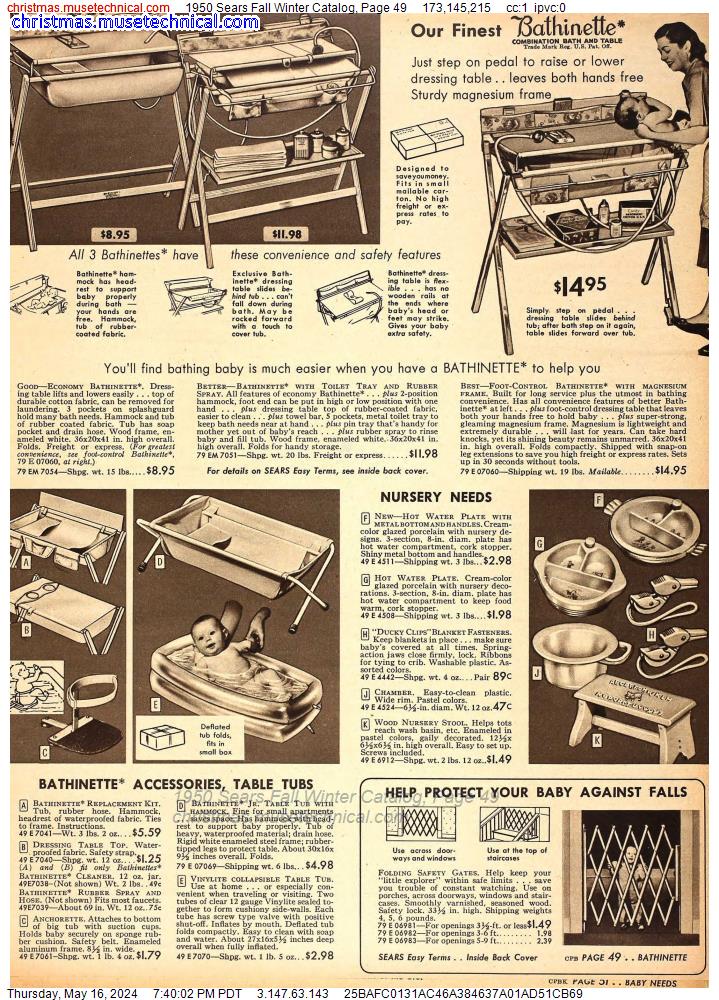 1950 Sears Fall Winter Catalog, Page 49