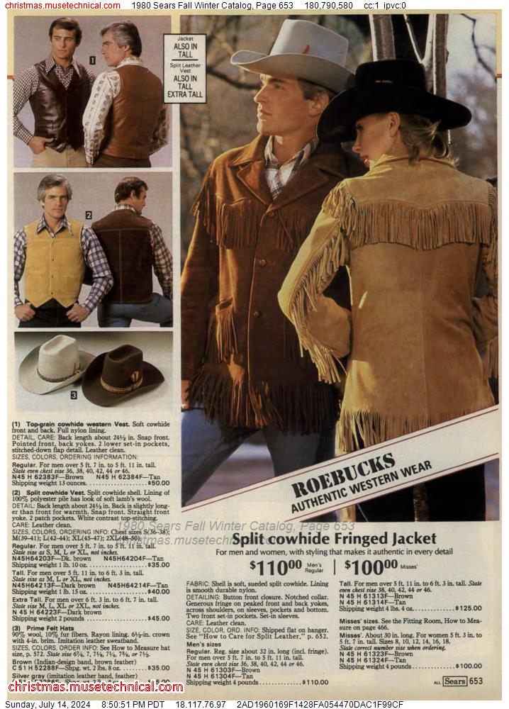 1980 Sears Fall Winter Catalog, Page 653