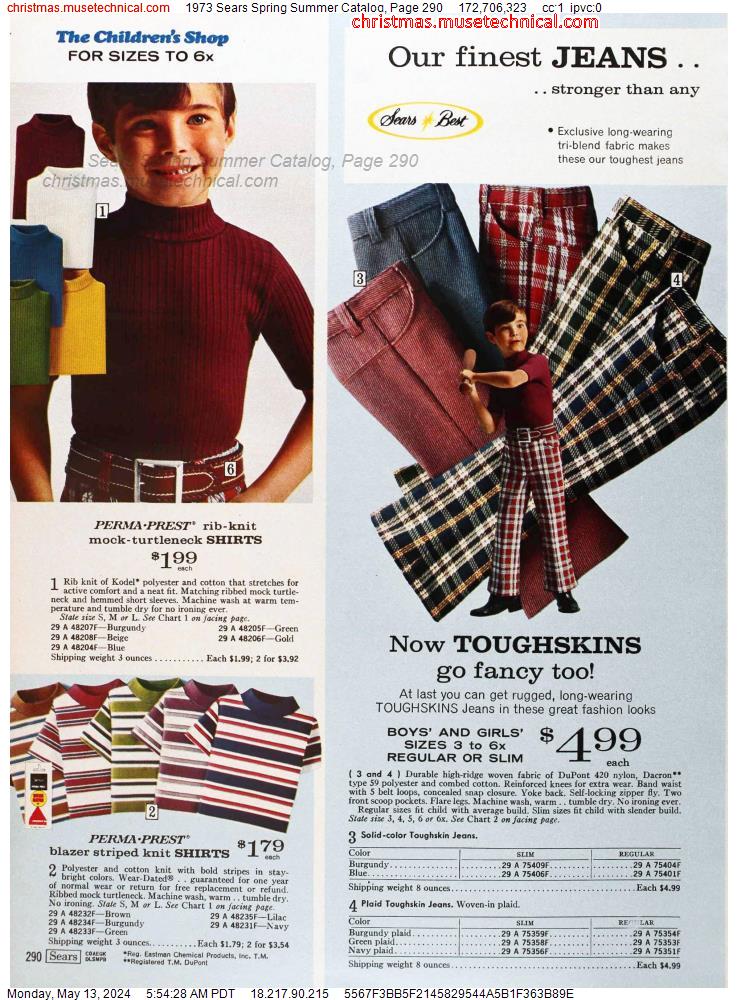 1973 Sears Spring Summer Catalog, Page 290