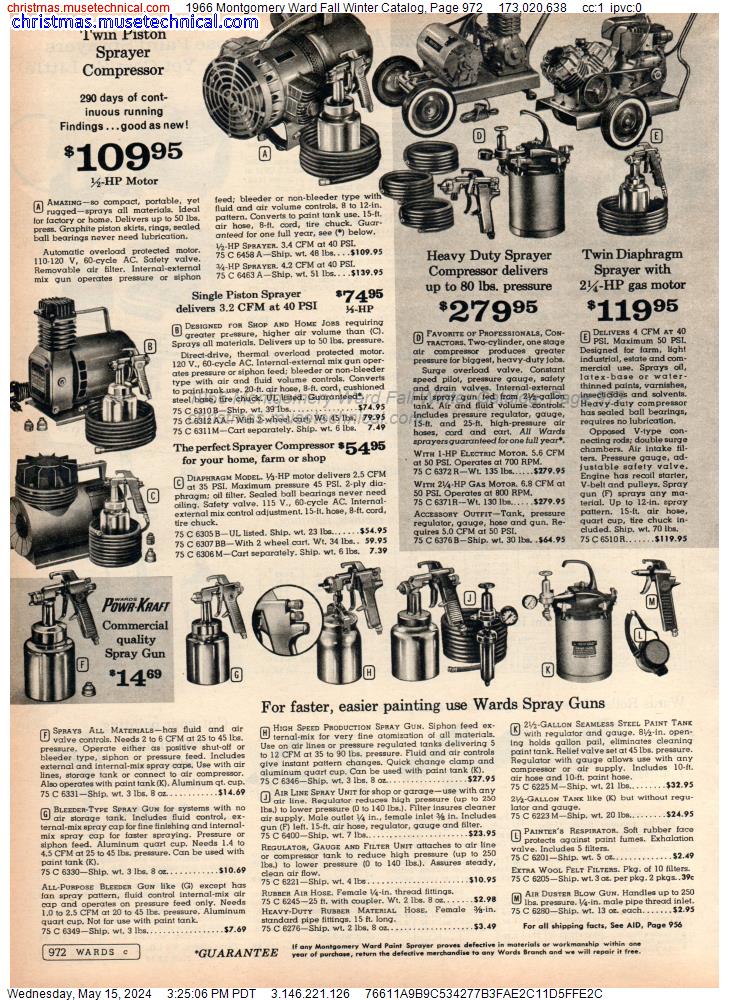 1966 Montgomery Ward Fall Winter Catalog, Page 972