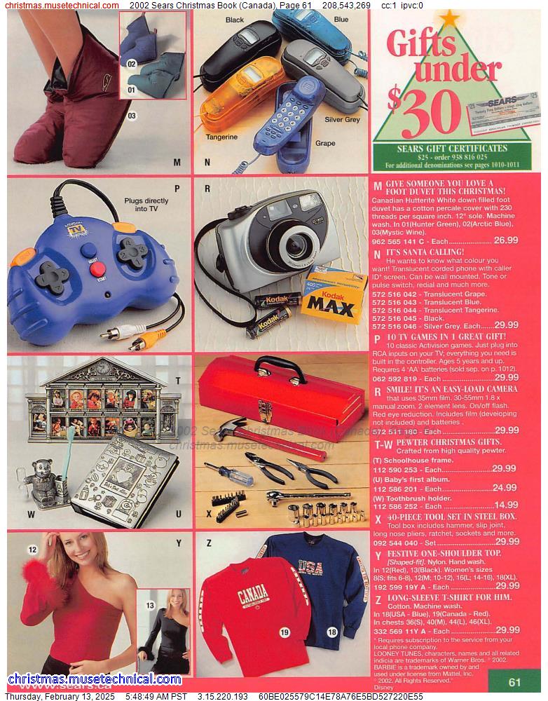 2002 Sears Christmas Book (Canada), Page 61