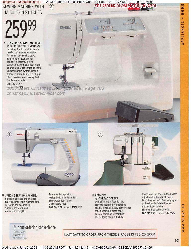 2003 Sears Christmas Book (Canada), Page 703