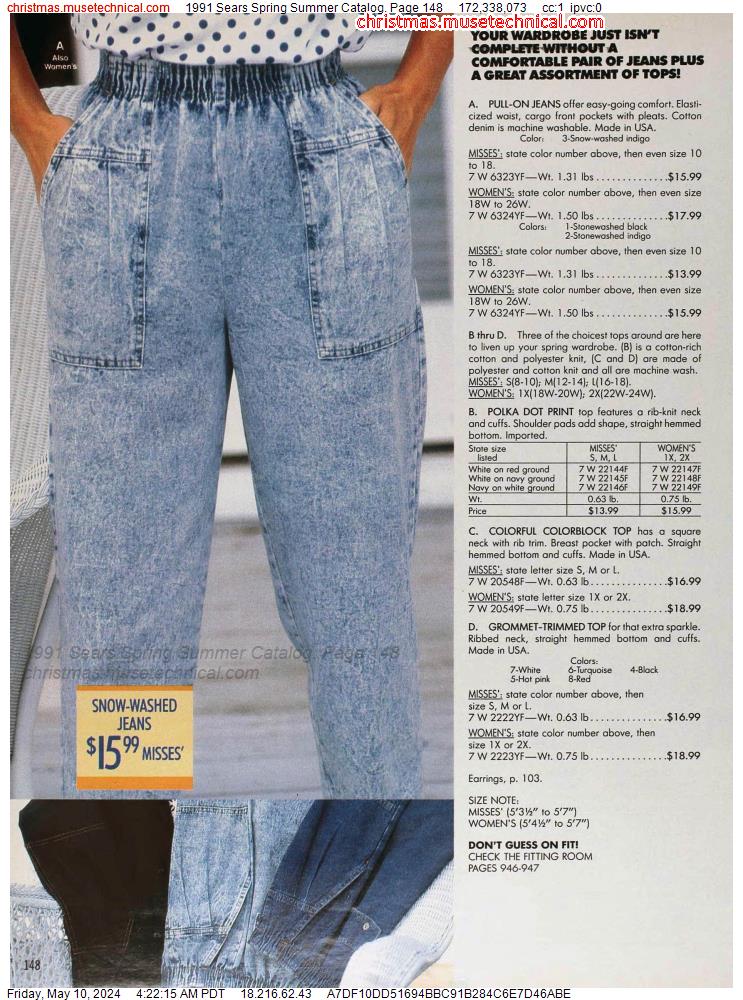 1991 Sears Spring Summer Catalog, Page 148