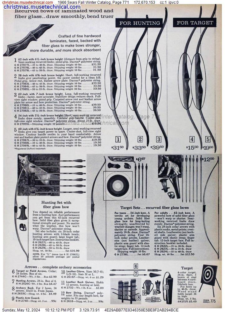 1966 Sears Fall Winter Catalog, Page 771