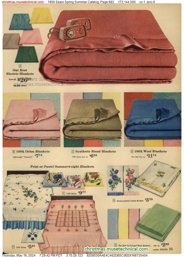 1959 Sears Spring Summer Catalog, Page 683