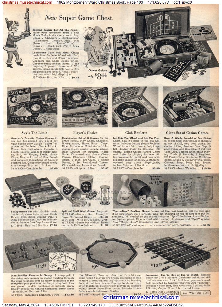 1962 Montgomery Ward Christmas Book, Page 103