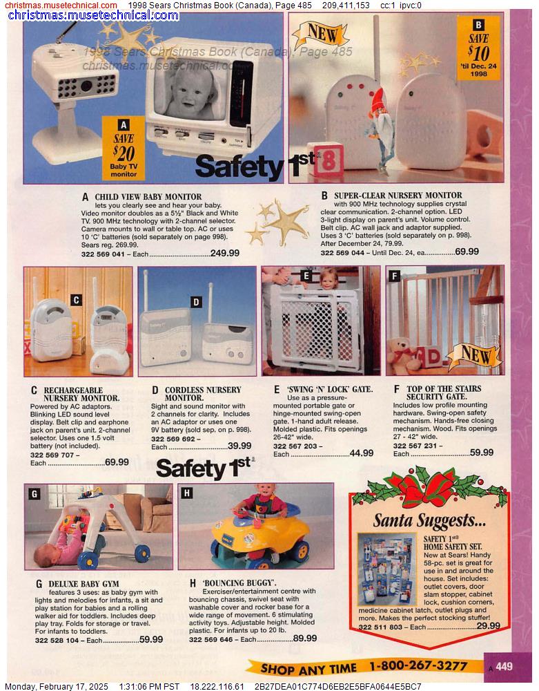 1998 Sears Christmas Book (Canada), Page 485