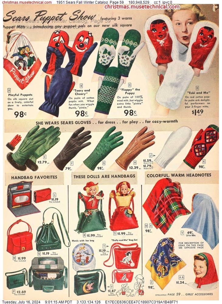 1951 Sears Fall Winter Catalog, Page 59