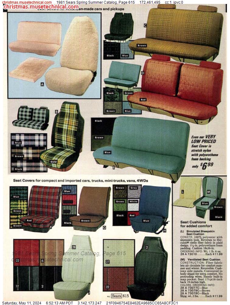 1981 Sears Spring Summer Catalog, Page 615