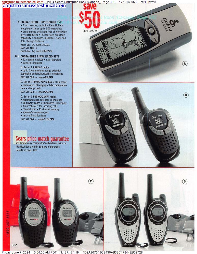 2004 Sears Christmas Book (Canada), Page 882