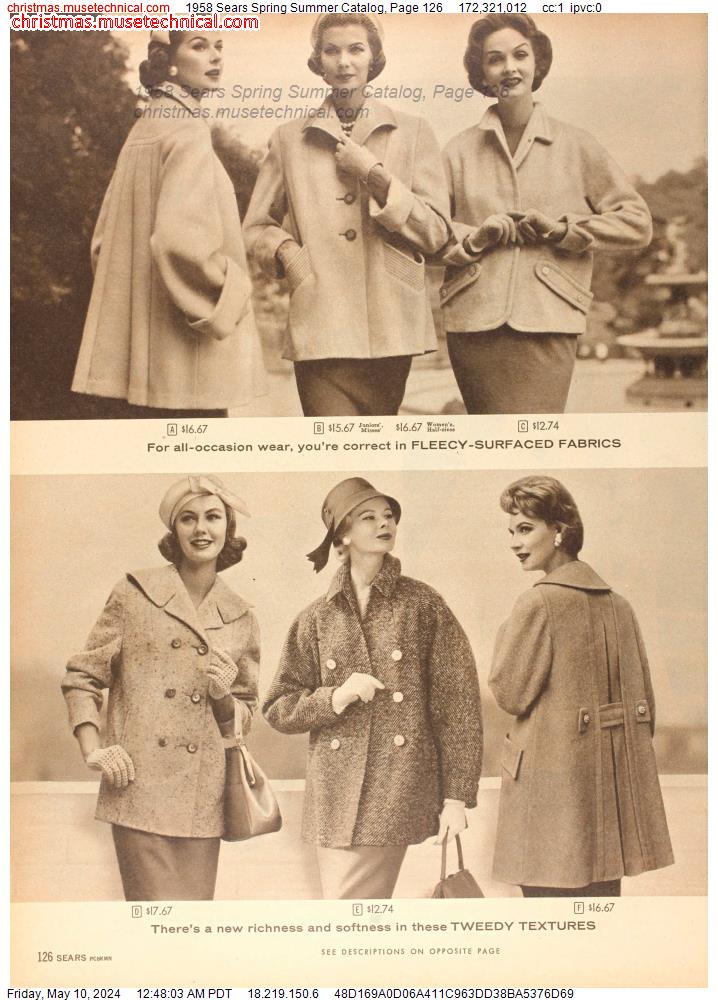 1958 Sears Spring Summer Catalog, Page 126