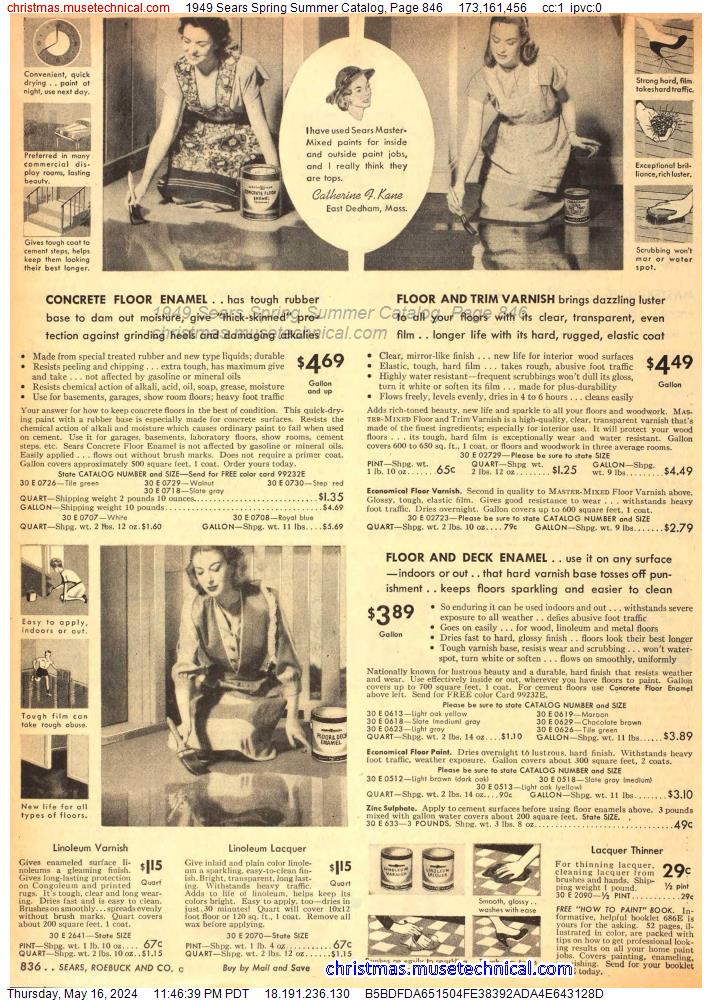 1949 Sears Spring Summer Catalog, Page 846