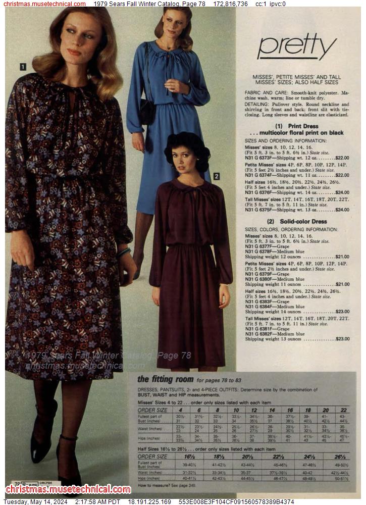 1979 Sears Fall Winter Catalog, Page 78