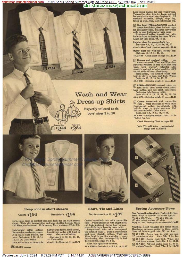 1961 Sears Spring Summer Catalog, Page 470