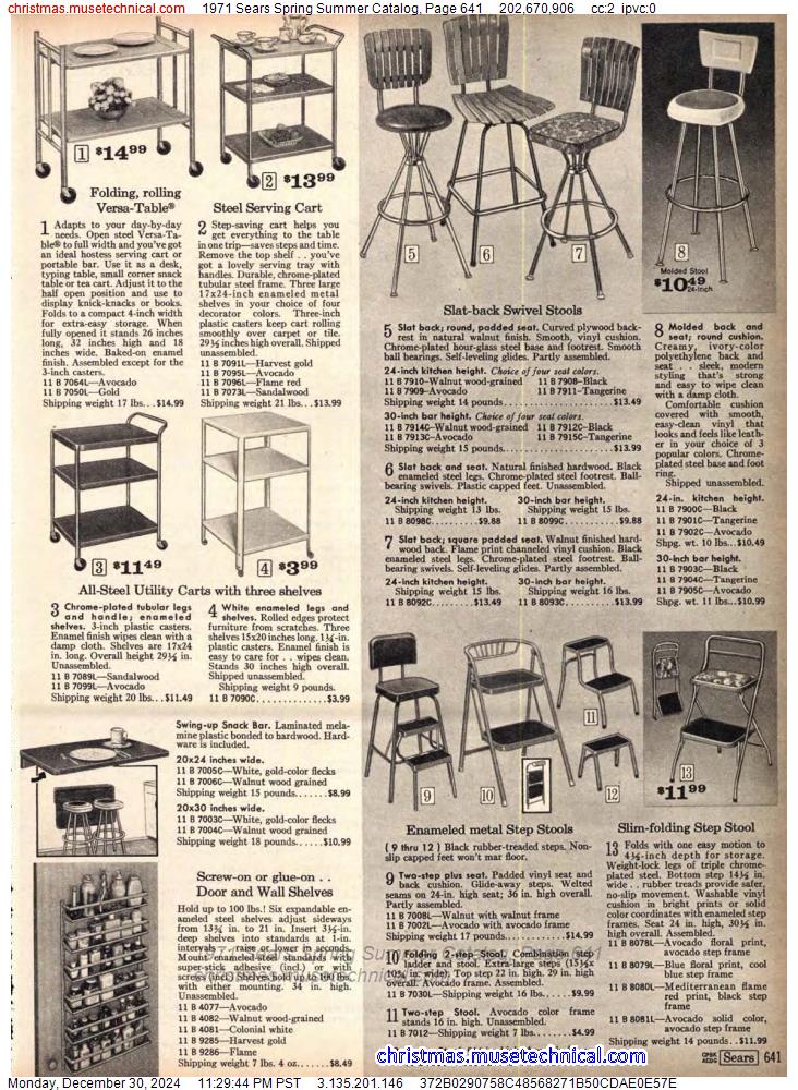 1971 Sears Spring Summer Catalog, Page 641