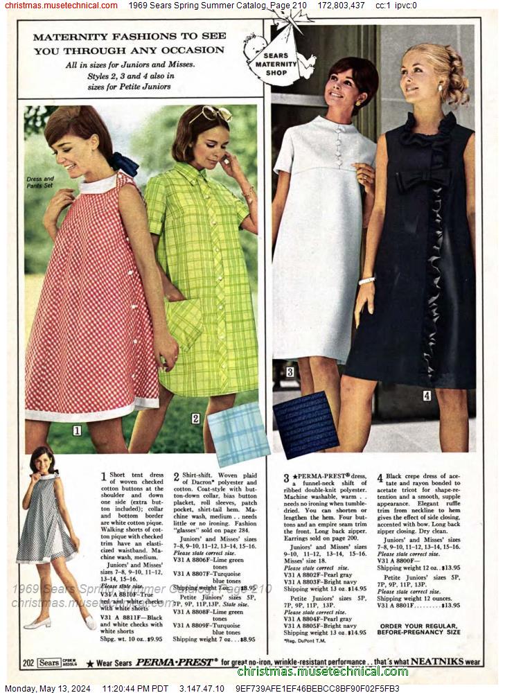 1969 Sears Spring Summer Catalog, Page 210
